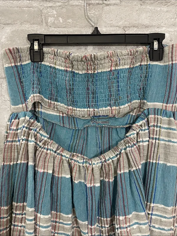 Free People Barbara Plaid Babydoll Strapless Romper - Image 6