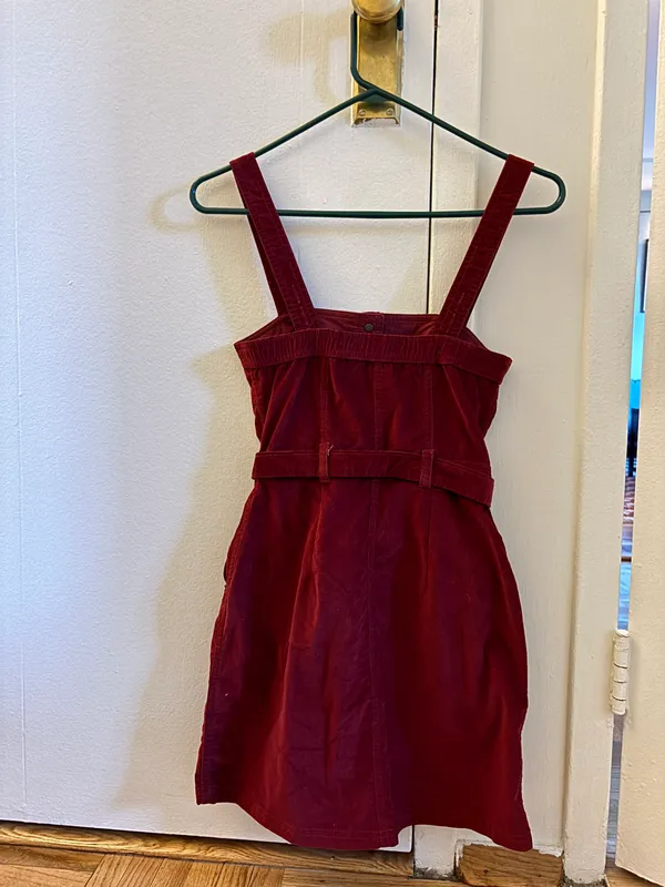 Abercrombie Maroon Corduroy Dress - Image 4