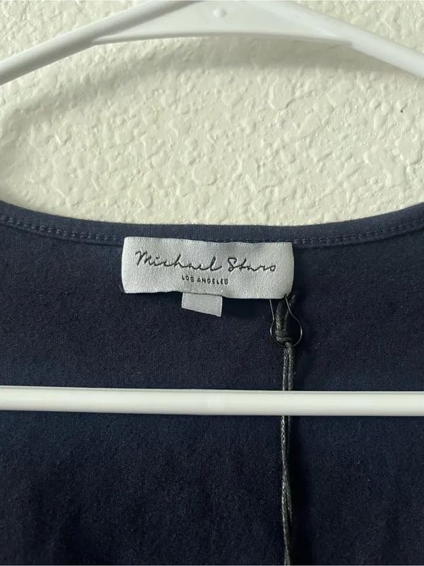 NWT Michael Stars Sonya‎ Navy Square Neck Midi Dress XS - Image 5
