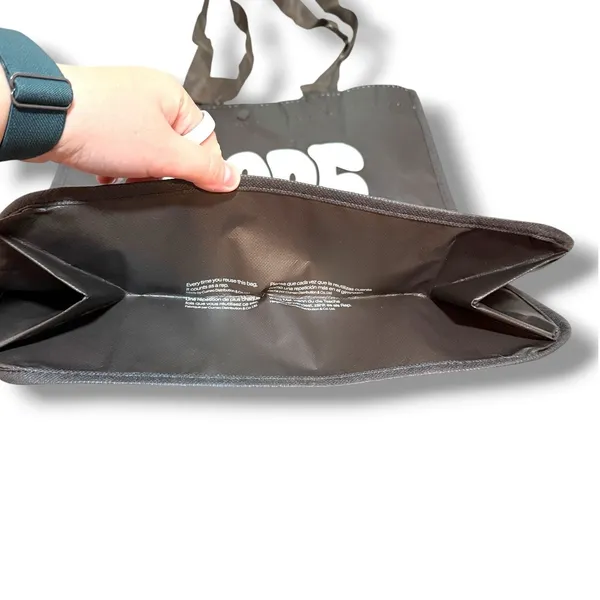 Lululemon Made To Feel Reusable Tote Bag Black White Large Shopper Gym - Image 4