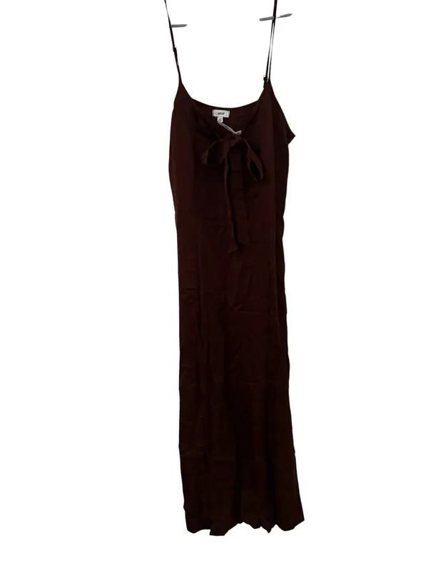 Aerie Satin Midi Brown Dress - Image 5