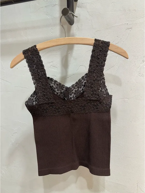 Boutique Lace trim Tank Top - Image 2