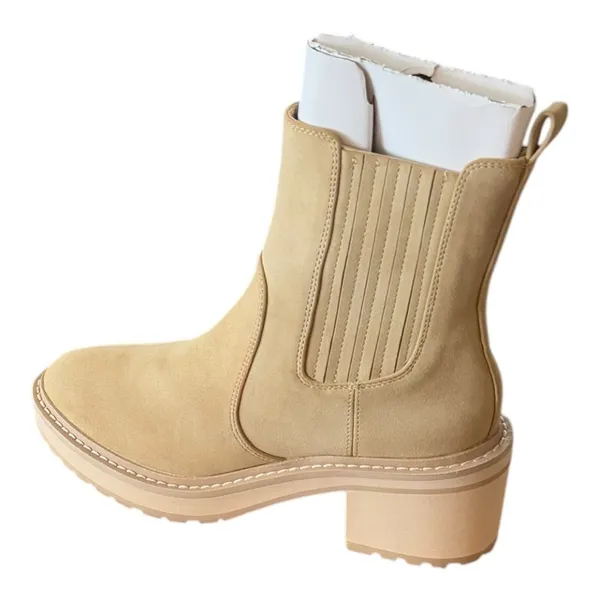 J. CREW Lug Sole Heeled Chelsea Boot In Cashew Size 7 NEW - Image 6