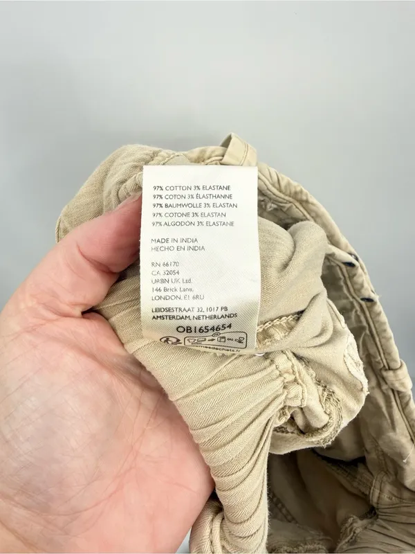 Free People Women's Can't Compare Slouch Cargo Pants Tan Size Large - Image 7