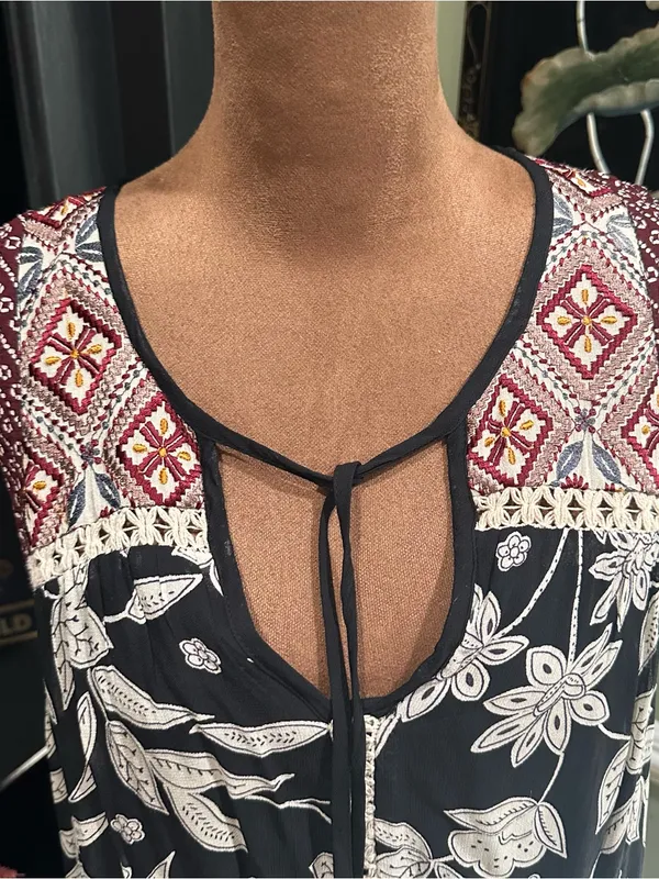 Anthropologie Floreat Embroidered Grasslands Midi Dress – Floral – Size Small - Image 3