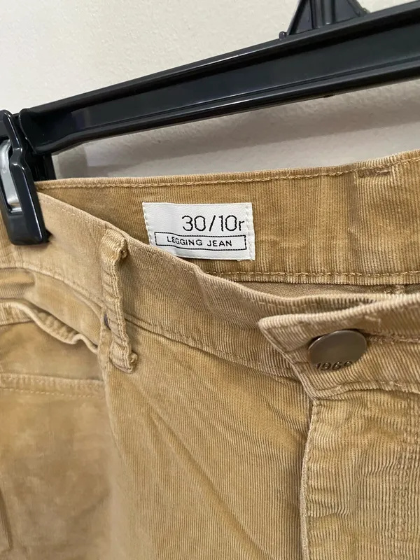 Men's Corduroy Pants in Tan - Classic Straight Fit - Image 3