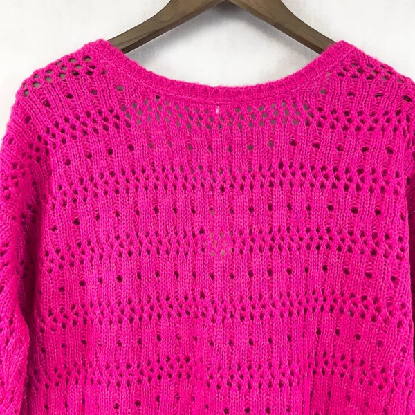 Aeropostale Sweater Womens Large Open Knit Y2k Dopamine Mall‎ Goth Indie Fairy - Image 5