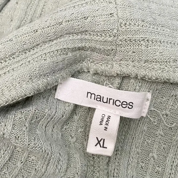 Maurices Cardigan Size XL Pastel Green Sweater Lagenlook Artsy Longline Pockets - Image 6