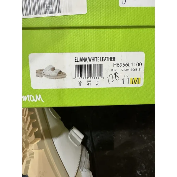 NEW Sam Edelman Eliana White Leather Lug Sole Slide Sandals Size 11 - Image 12