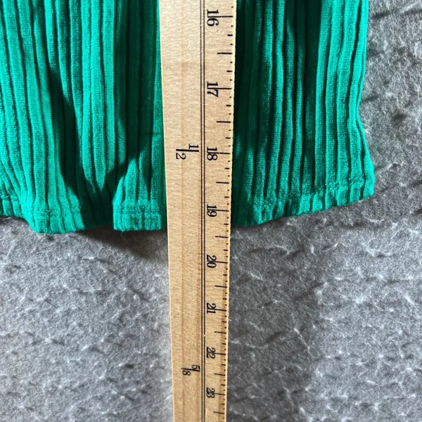 1436 | Zenana Ribbed High Neck Cropped Tank‎ Top Minimalist Y2K Green Womens S - Image 4