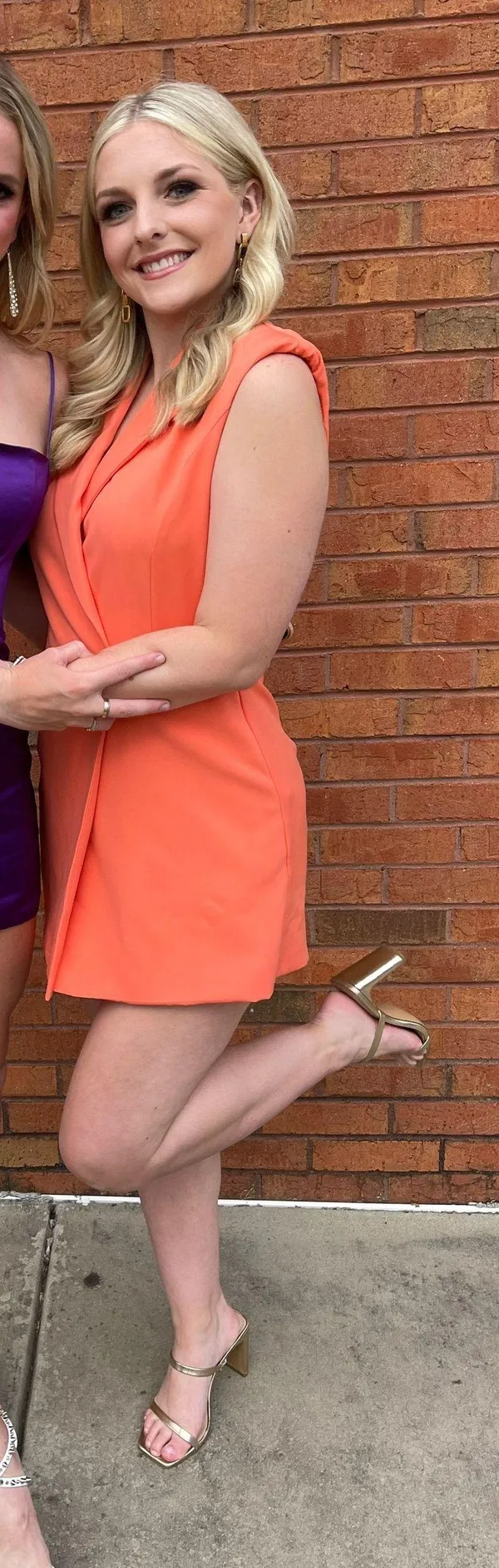 Orange Blazer Romper - Image 2