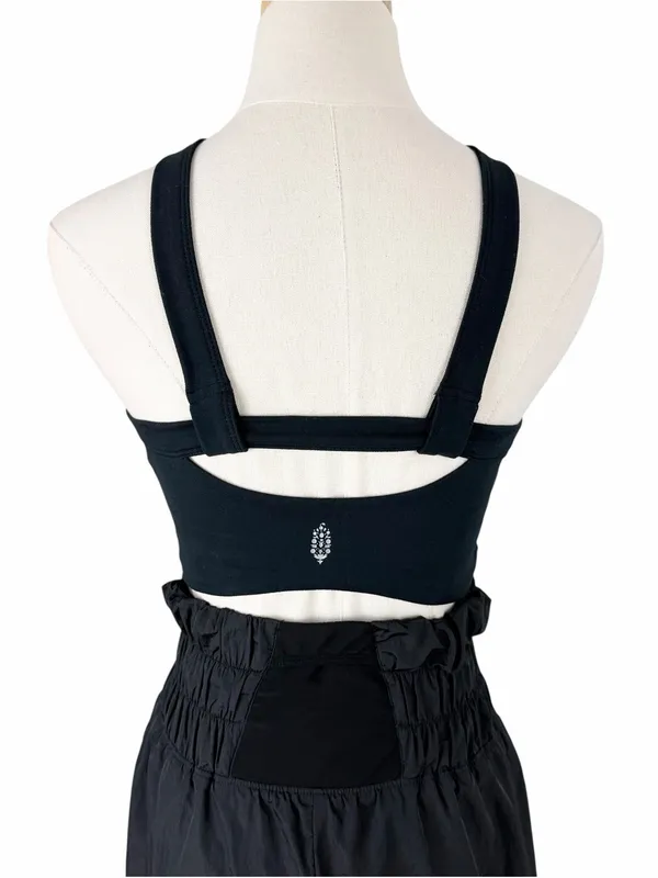 Free People Movement Halter Neck Romper Black Size Small - Image 6