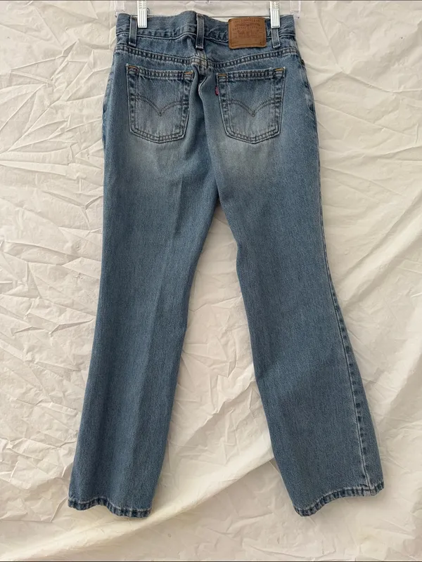 Levis Vintage 2002 Y2K 515 Blue Bootcut Jeans - Image 7