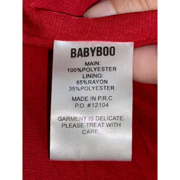 NWT Babyboo Nerissa Red Ruffle Bell Long Sleeve Romper Playsuit Womens Size M - Image 12