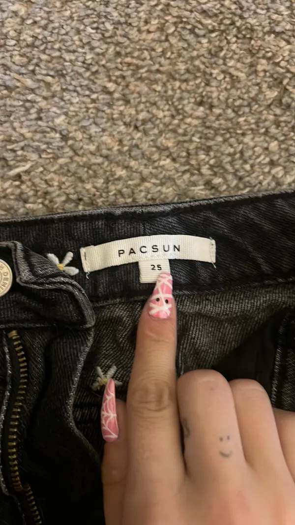 PacSun black daisy Jean skirt - Image 4