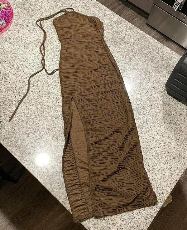 Brown Maxi Dress Size XS - Image 2