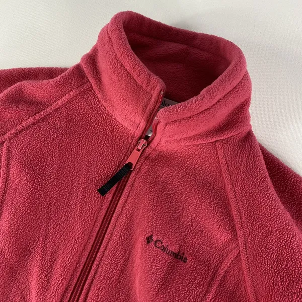 Columbia Jacket Womens Medium Pink Full Zip‎ Fleece Outdoor Zip Pockets Ladies - Image 2
