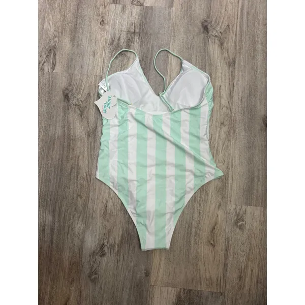 Sugar Coast by Lollis‎ Swim Flamingo Striped One Piece Swimsuit Women Size Small - Image 3