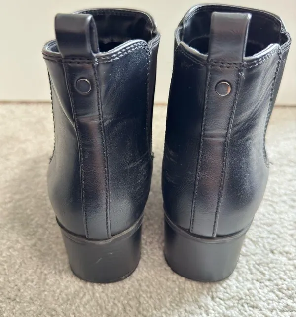 Black leather booties Size 9.5 - Image 3