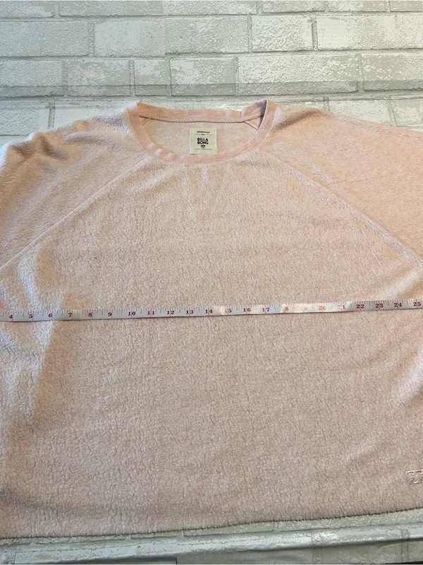 BILLABONG Woman’s Light Pink Reverse Crewneck Sweatshirt - Image 4