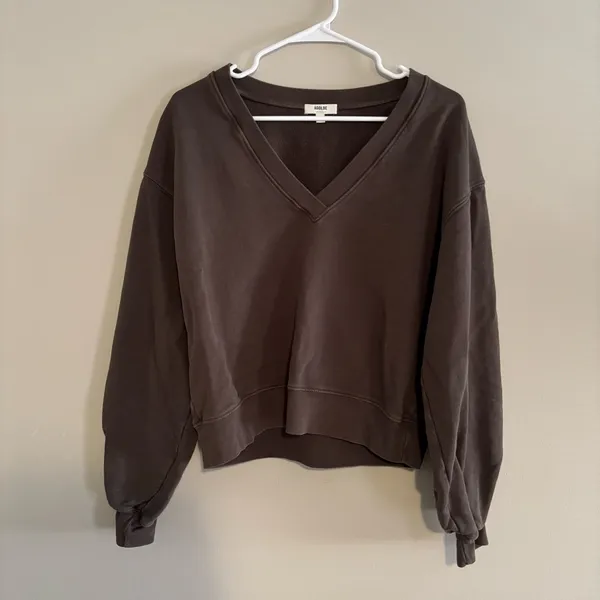 Agolde Low V Neck Crewneck - Image 2