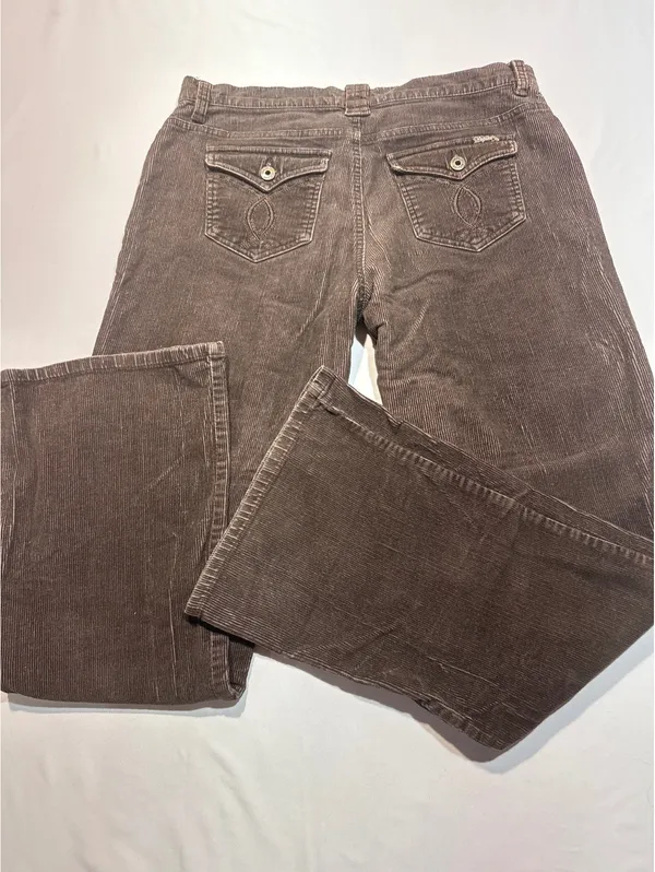 Vintage Brown Corduroy Flared Pants Size 10 – Cozy Retro Vib - Image 7