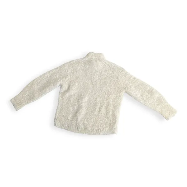 Madewell Womens Cream Colored Wool-Alpaca Blend Bouclé-Knit Oversized Sweater - Image 4
