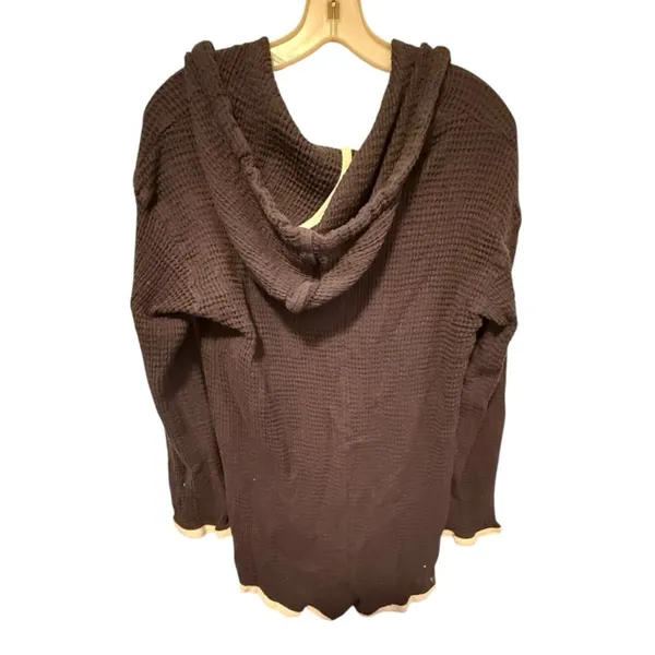 Free People‎ Waffle Textured Hoody Shorts Romper - Image 5