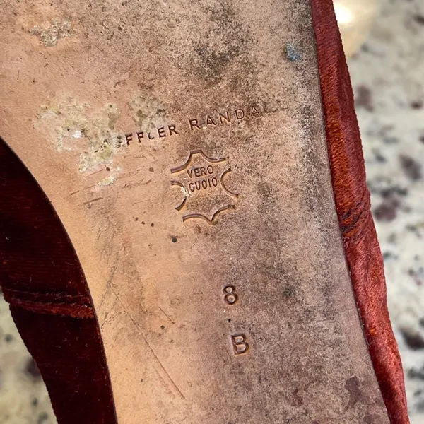 Loeffler Randall Ballet Flat Womens 8 Rust Velvet Mary Jane Bow Leonie Shoes - Image 7