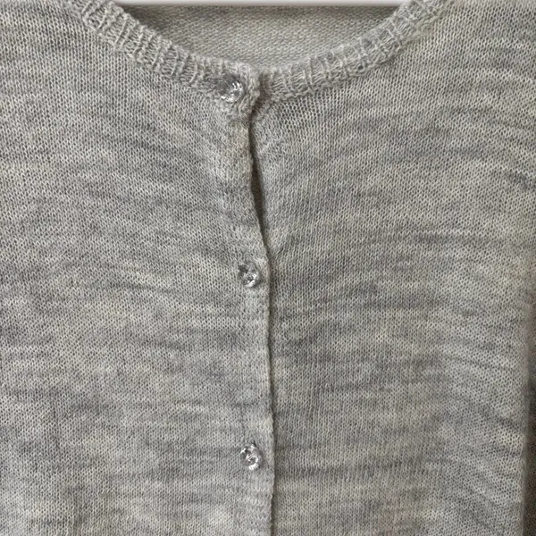 J. Crew M Lightweight‎ Gray Alpaca Wool Cardigan Sweater Minimalist Runs Small - Image 7