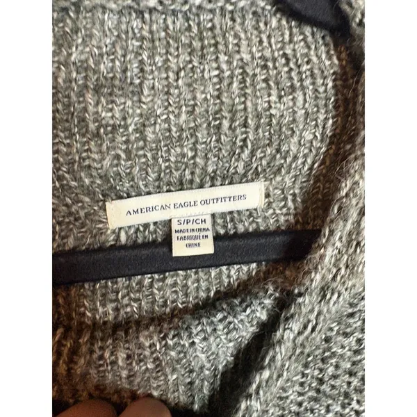 American Eagle grey green marled sweater - Image 6