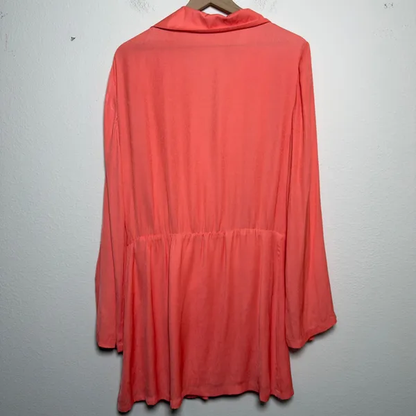 Free People Simone Wrap‎ Mini Blazer Dress Large Bell Sleeve Party Event Western - Image 5