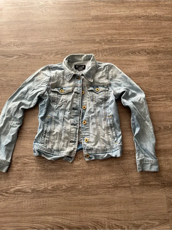 Vintage Polo Jeans Co Ralph Lauren Denim Jacket Womens Small Light Wash Y2K 90s - Image 2