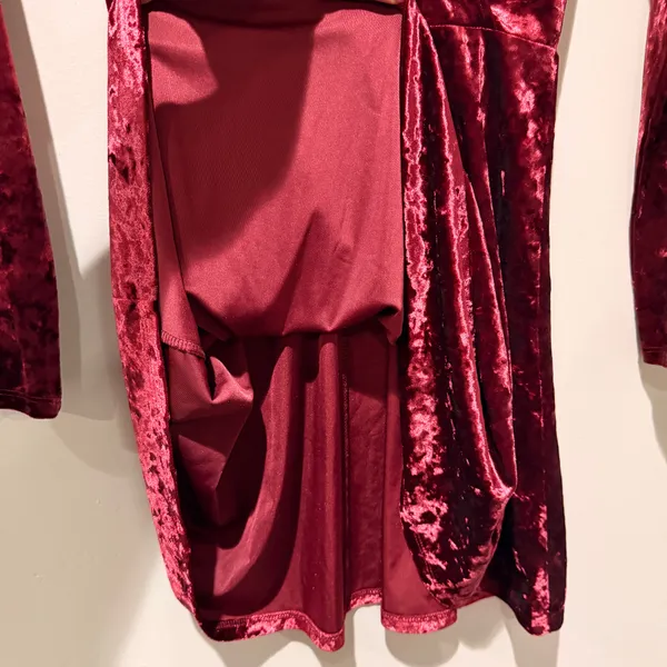 Forever 21 Crushed Velvet Wrap Dress Holiday Christmas Valentines Date Night Feminine Y2K - Image 6