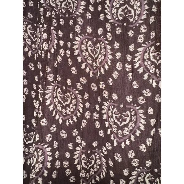 Gianni Bini Silk Boho Skirt Women's 12 Hippie Aztec Raw Hem Lightweight‎ ~Flaw - Image 5