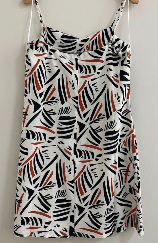 NWT Francesca’s Linen Blend Print Mini Dress - L - Image 2
