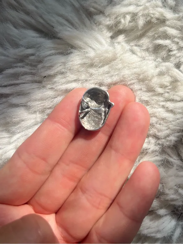 Milor Italy sleeping cat Sterling silver pendant - Image 3