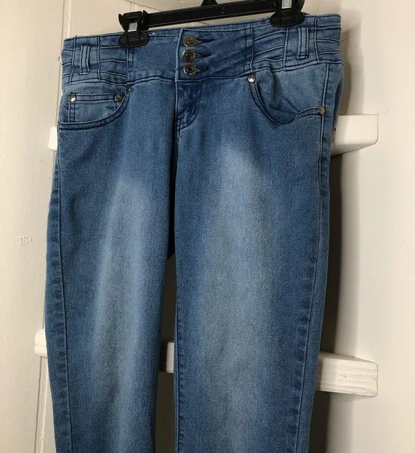 Paris Fashion Jeans Size 7 Light Medium Wash Denim - Image 6