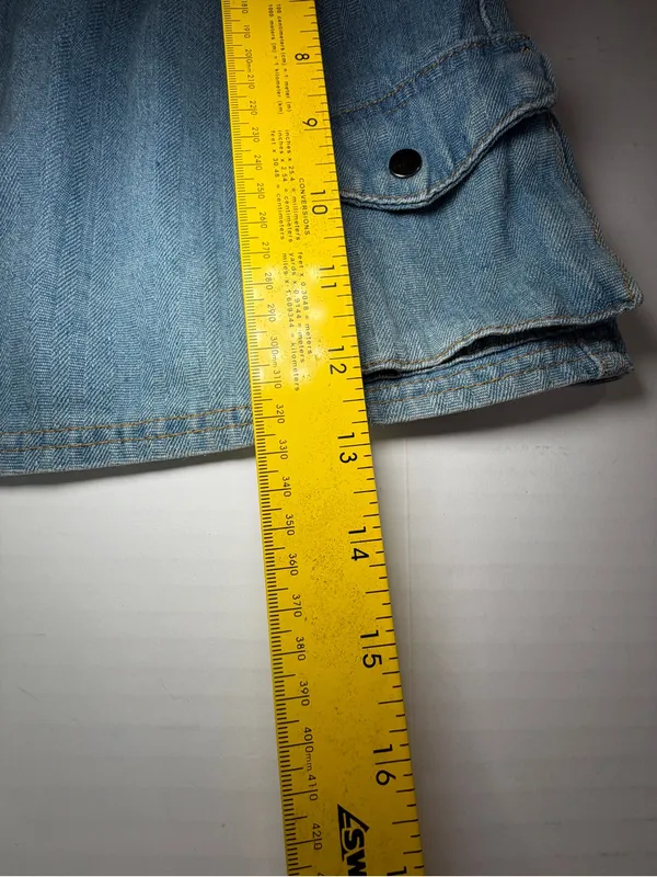 Princess Polly Light Blue Denim Mini Skirt with Studded Belt - Image 4