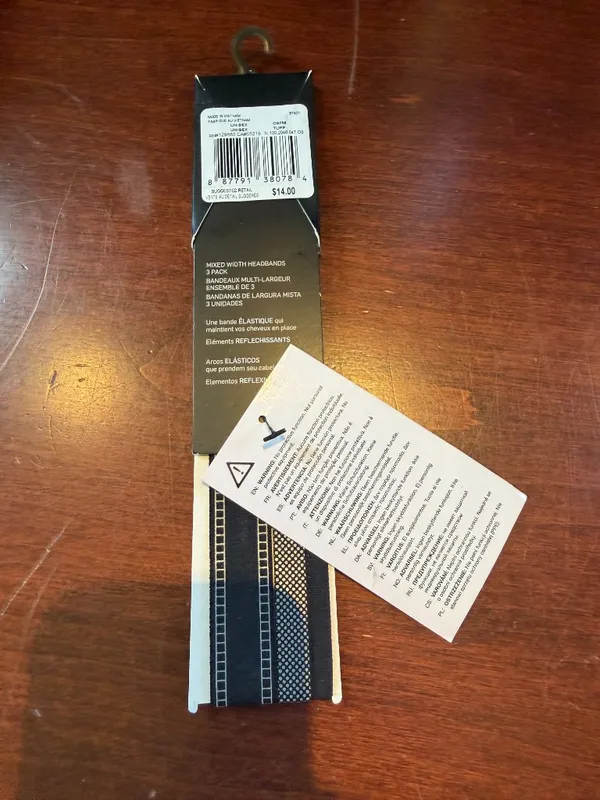NIKE Set of 3 Mixed Width Sporty Headbands Black New NWT Sport Athlete - Image 4