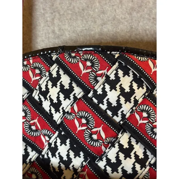 Vera Bradley Deco Daisy Retired 2011 Red Black White Floral Geometric Tote - Image 3