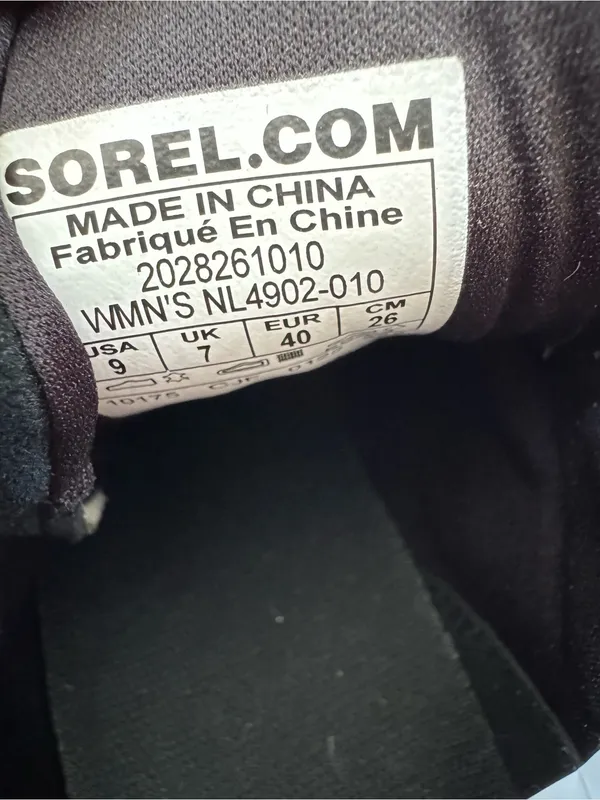 NWT Sorel Women's Evie Sport Lace Wedge Boot Waterproof Leather Black Size 9 - Image 8