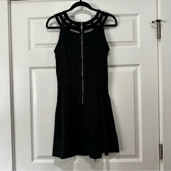 Black Halter Mini Sundress for Cocktail‎ Events - Image 2