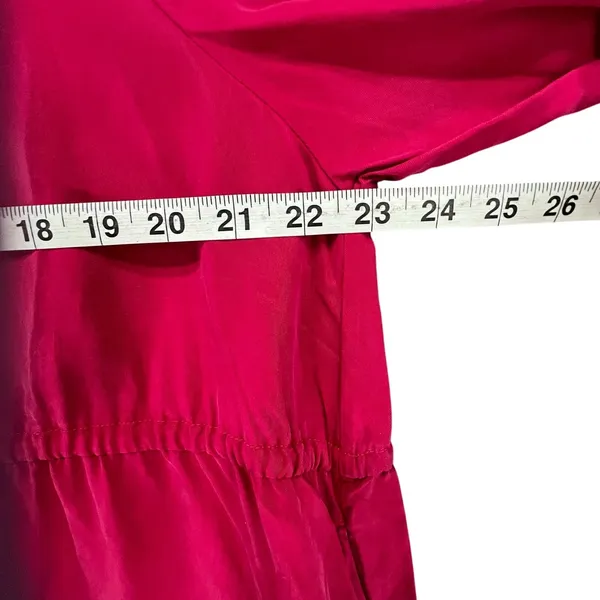 Everlane Tencel Gathered Maxi Dress L Pink Button Modest Oversized Quiet Luxury‎ - Image 8