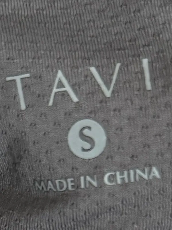 TAVI Longline Sports Bra Small Gray Scoop Neck Low Medium Support Activewear - Image 5