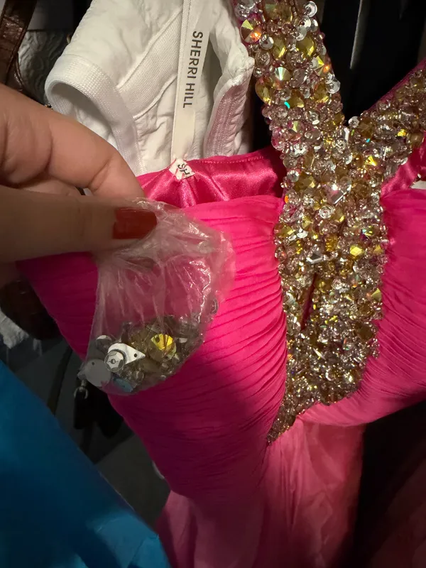 Pink Sherri Hill Dress Homecoming Rhinestone - Image 6