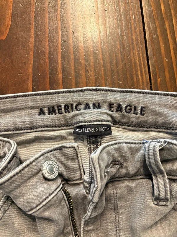 Grey American Eagle Jeans Stretch - Image 3