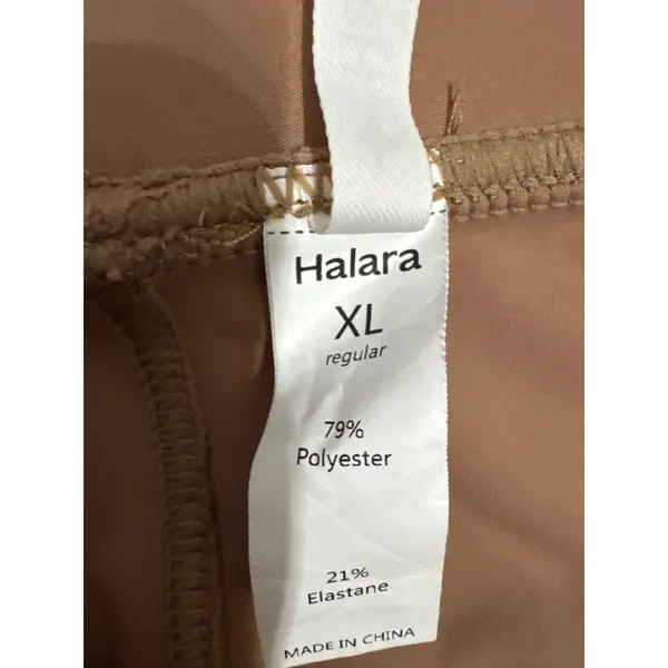 Halara Flex Day Stretch High Waisted Straight Leg Biege Tan Pant Size XL Women - Image 3