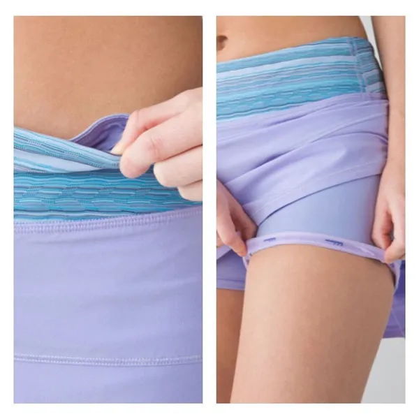 Lululemon Pace Rival Skirt Lilac Wave‎ Twist Size 6 Tall 4-Way Stretch Skort - Image 5