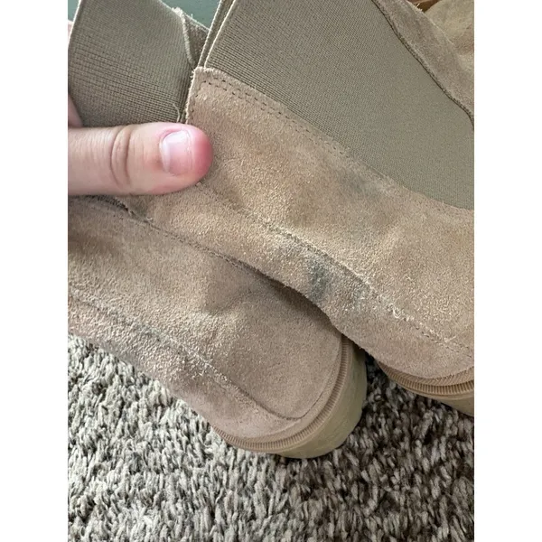 António De Faria Tara Suede Chelsea Ankle Boots Beige Women's US 8 EU 39 - Image 5